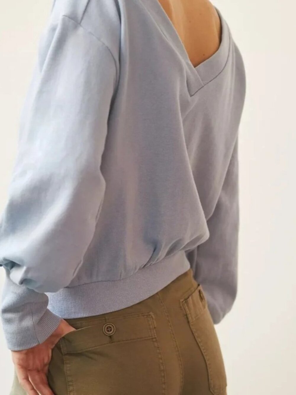 Maeve by Anthropologie Pale Blue Sweatshirt s